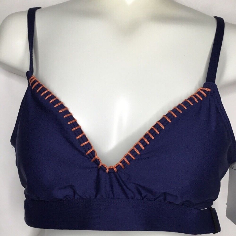 NWT Splendid Women's Stitch Solid Removable Soft Cup Bralette Bikini Top Size M